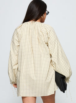 Preacher Playsuit White Check Curve