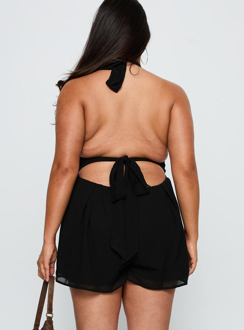 Got Me Started Romper Black Curve