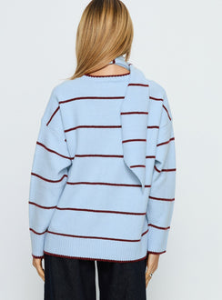 Beanie Oversized Jumper Blue Stripe