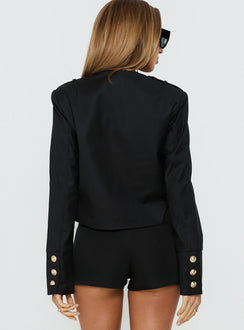 Rush Hour Button Detail Jacket Black