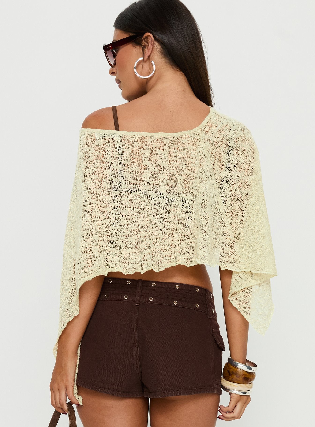 Nelida Sheer Poncho Green