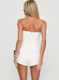 Louisah Corset Playsuit White