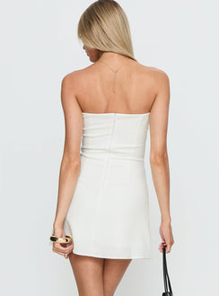 Loryn Sweetheart Corset Mini Dress White