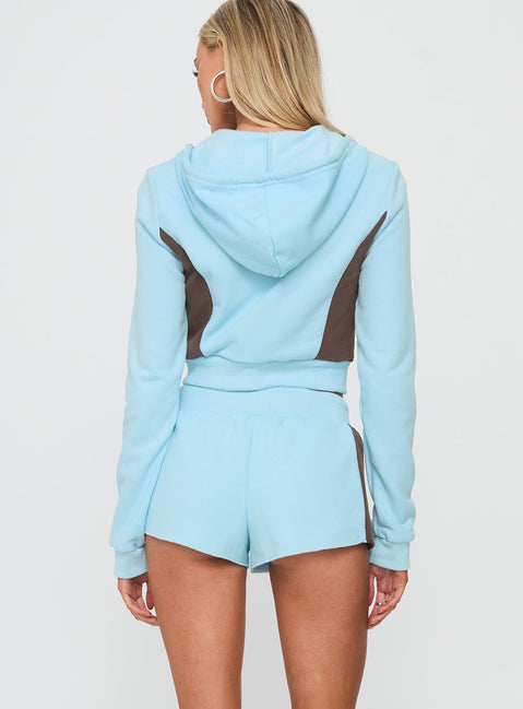 Notable Drawstring Micro Shorts Blue