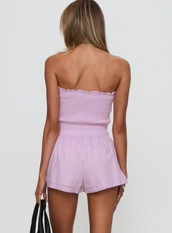 Made For Me Strapless Playsuit Pink Stripe