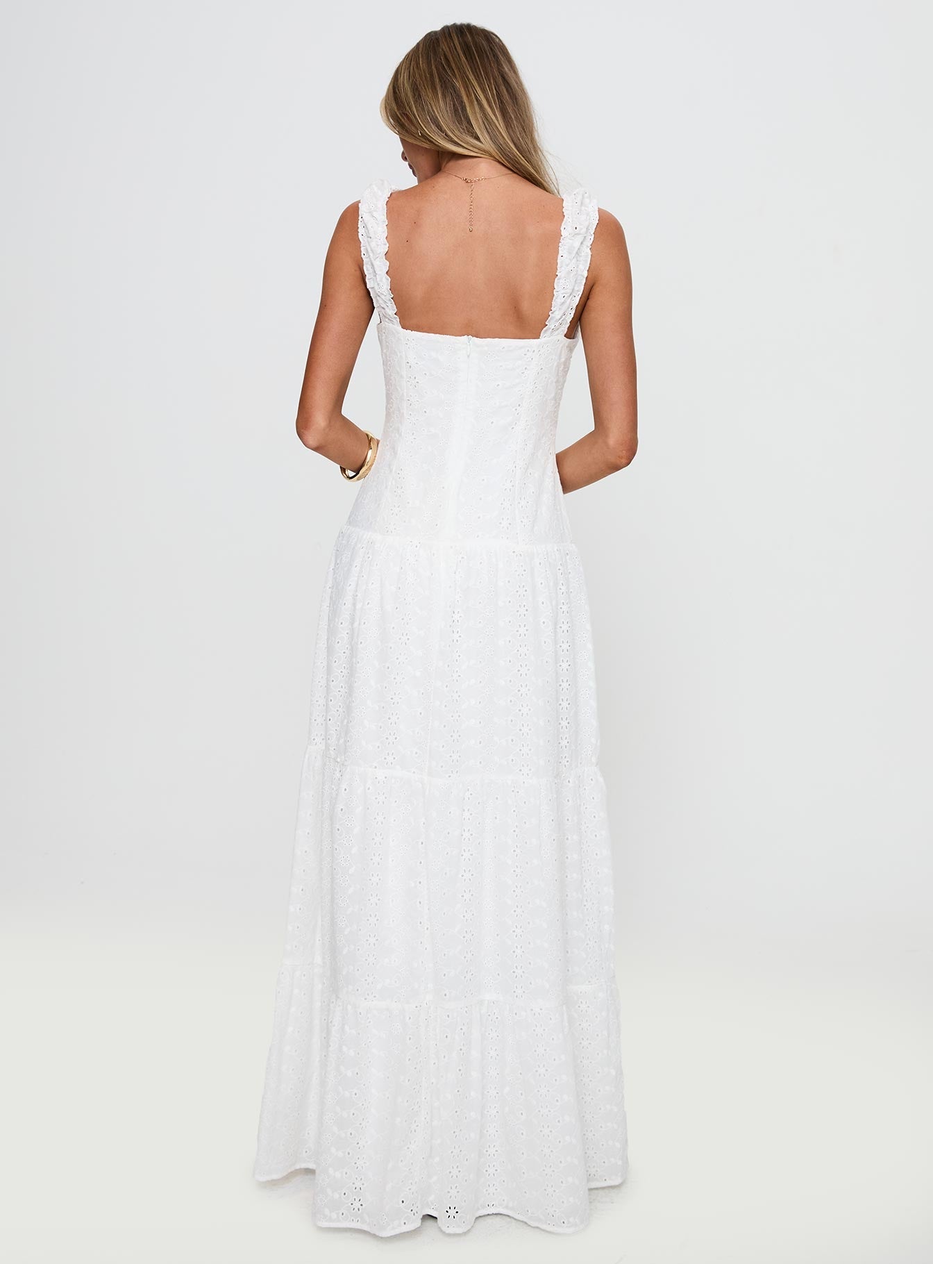 State Of Grace Embroidered Maxi Dress White