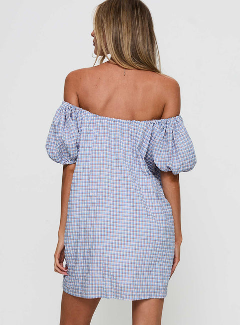 Morning Doves Mini Dress Blue