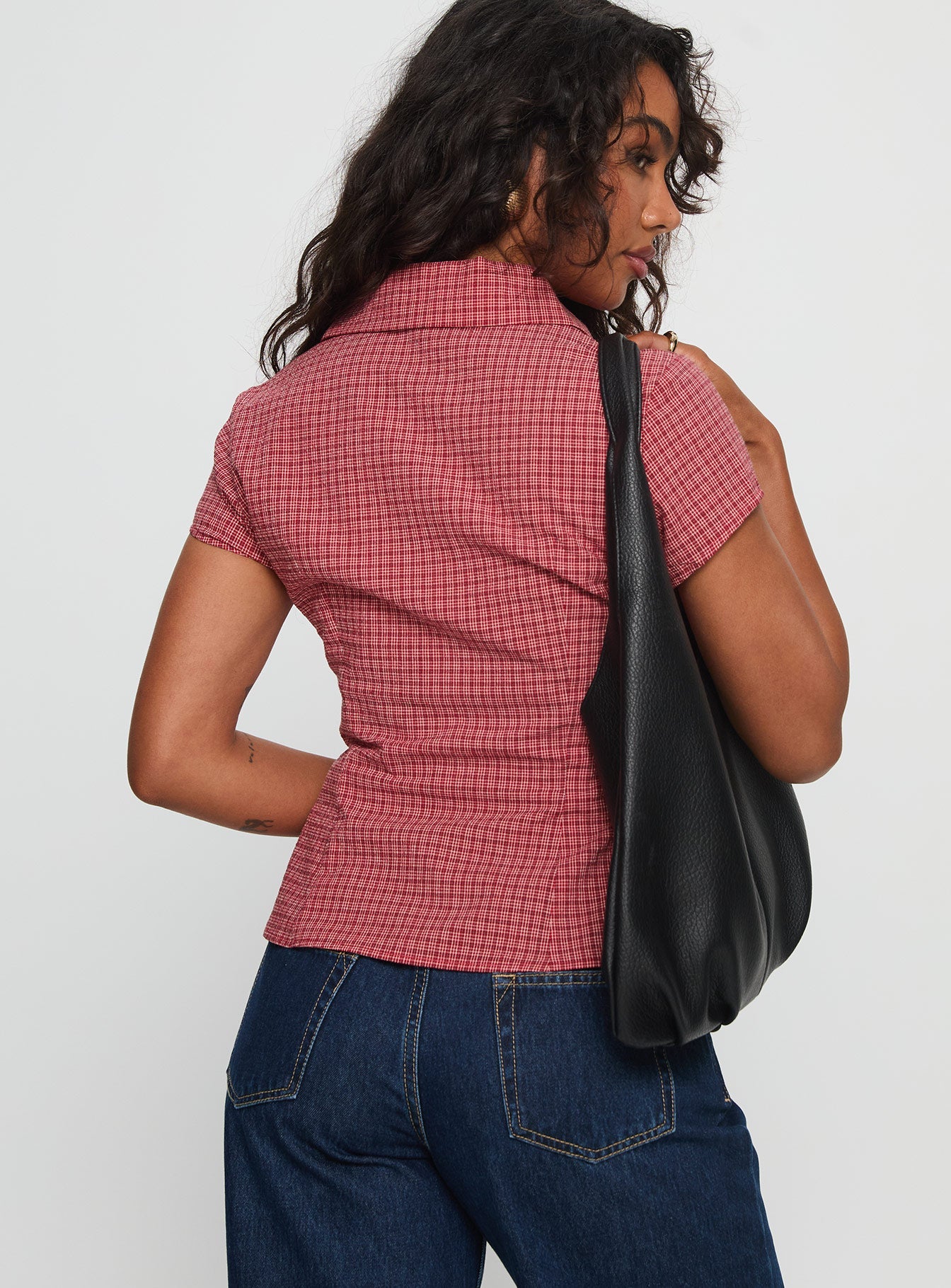 Cottesloe Blouse Top Red Check