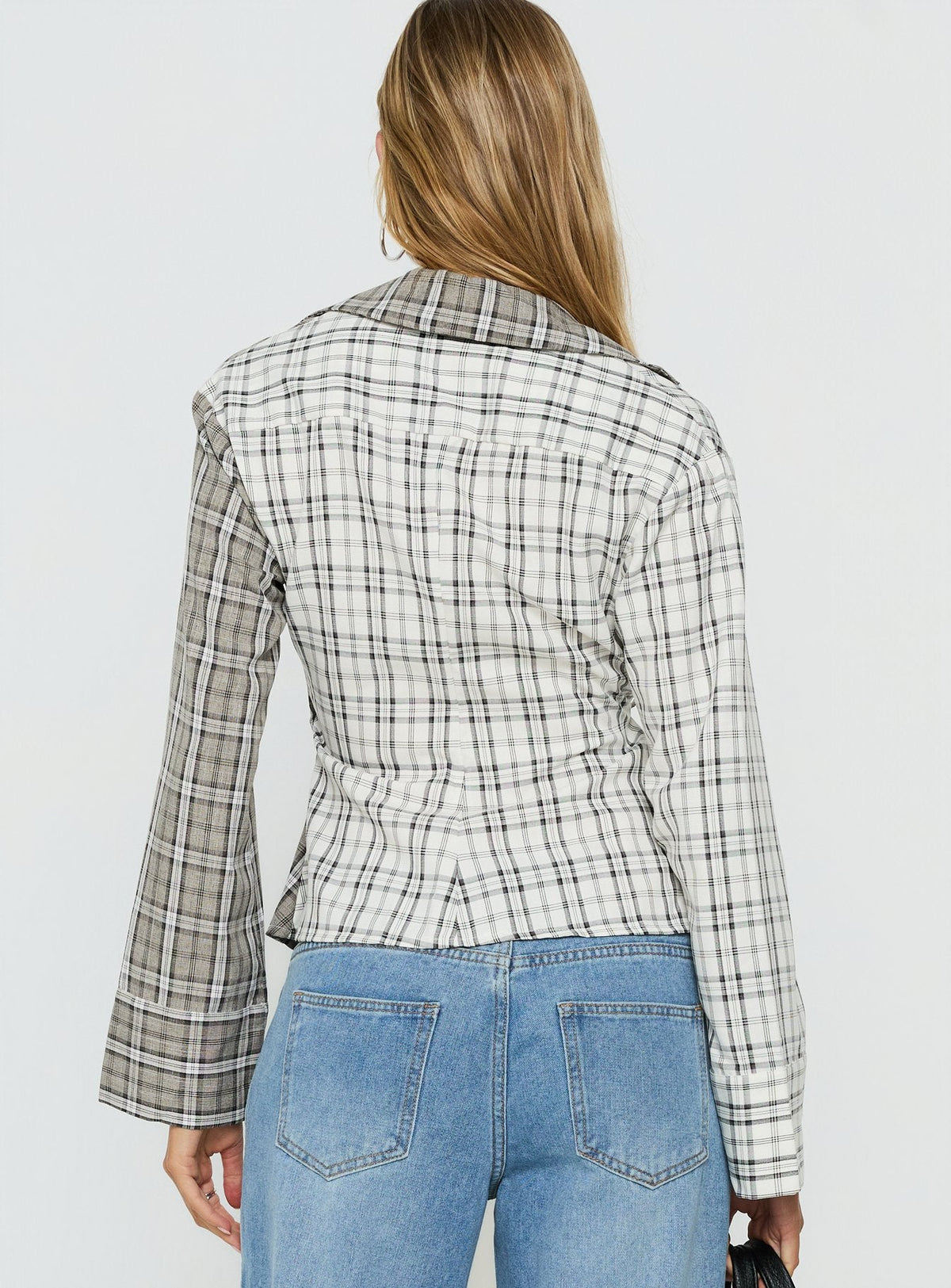 Rummie Long Sleeve Spliced Shirt Check