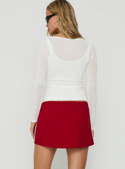 Torrance Sporty Skort Red / White