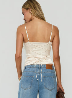 Selesta Structured Bustier Top Champagne