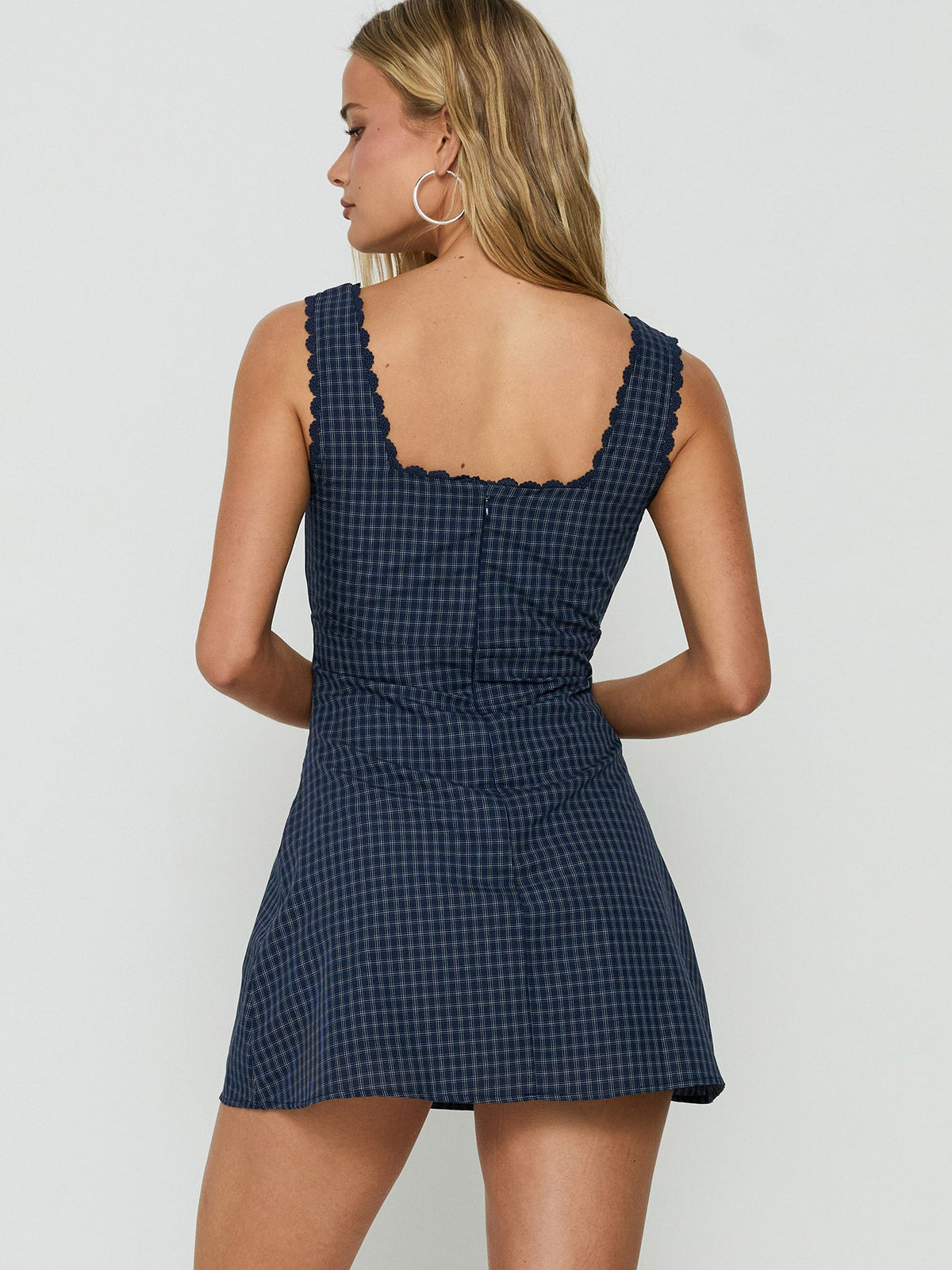 Dasha Mini Dress Navy Check