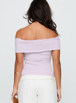 Murmur Off Shoulder Top Lilac
