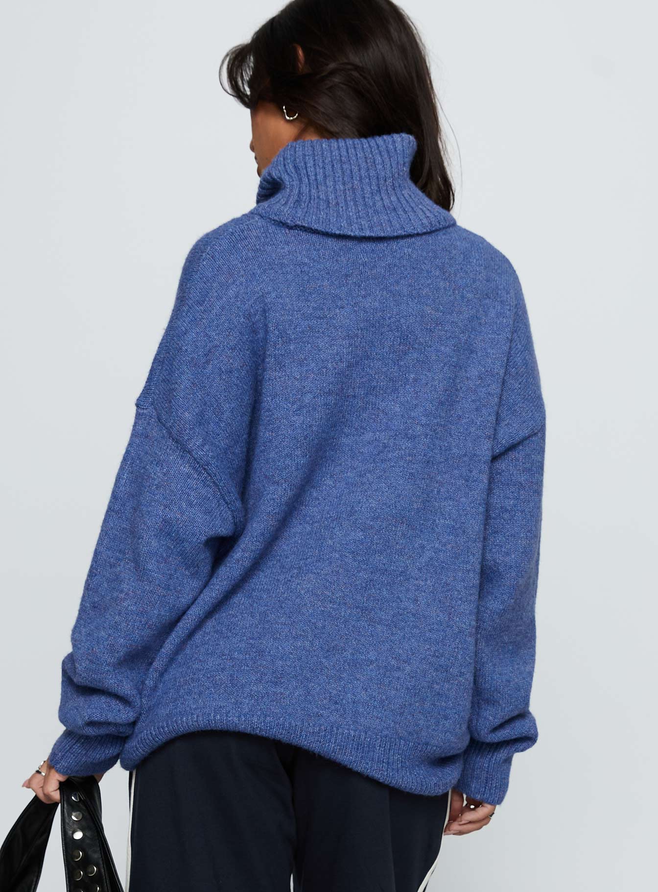 Zephry Turtleneck Knit Sweater Blue