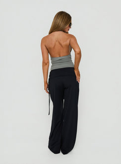 Daily Define Ruched Tie Side Pants Black Tall