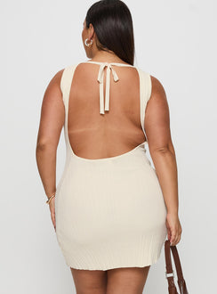 mayok mini dress cream tall Mayok Backless Mini Dress | Cream | Womens