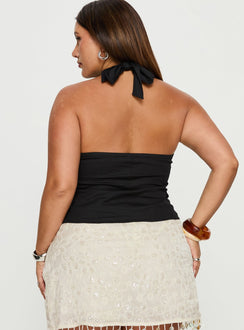 Merril Halter Top Black Curve