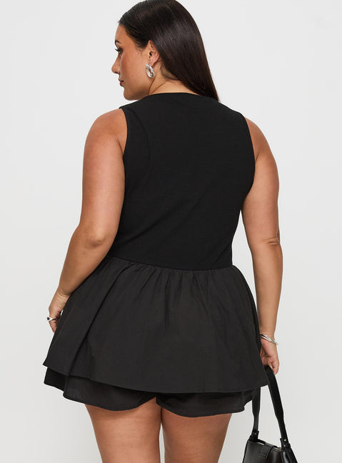 Inspiring Me Playsuit Black Curve