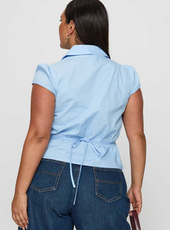 Arianwyn Short Sleeve Shirt Blue Curve