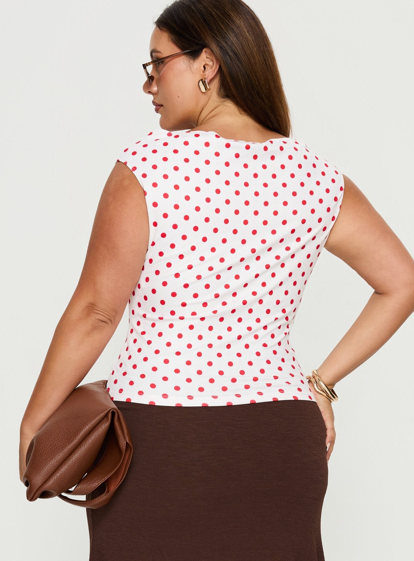 Cheirosa Off Shoulder Top White / Red Curve