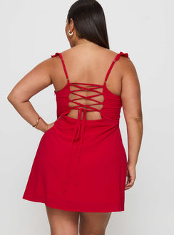 Landon Mini Dress Red Curve
