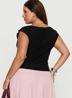 Currents Cut Out Detail Top Black Curve