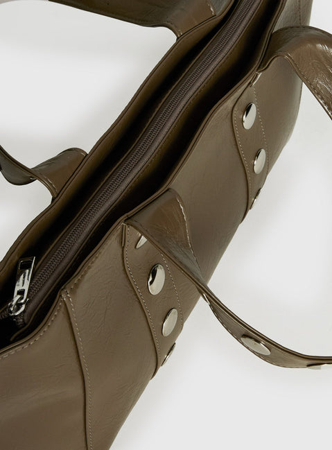Fever Dreams Eyelet Shoulder Bag Khaki