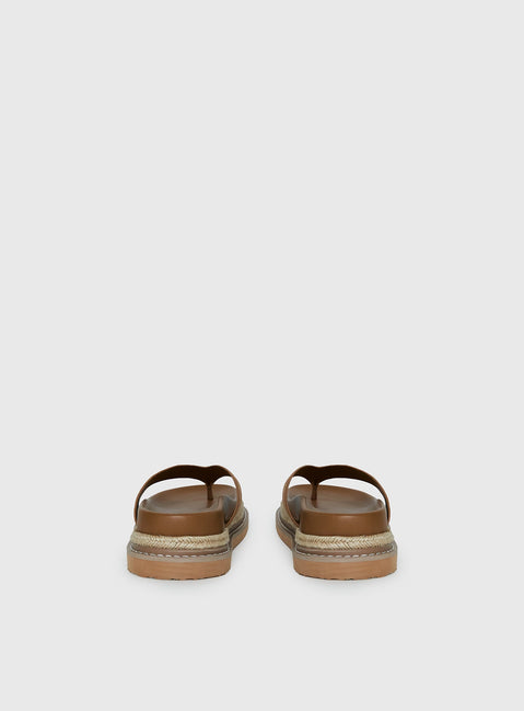 Billini Arley Faux Suede Thong Sandals Sandstone