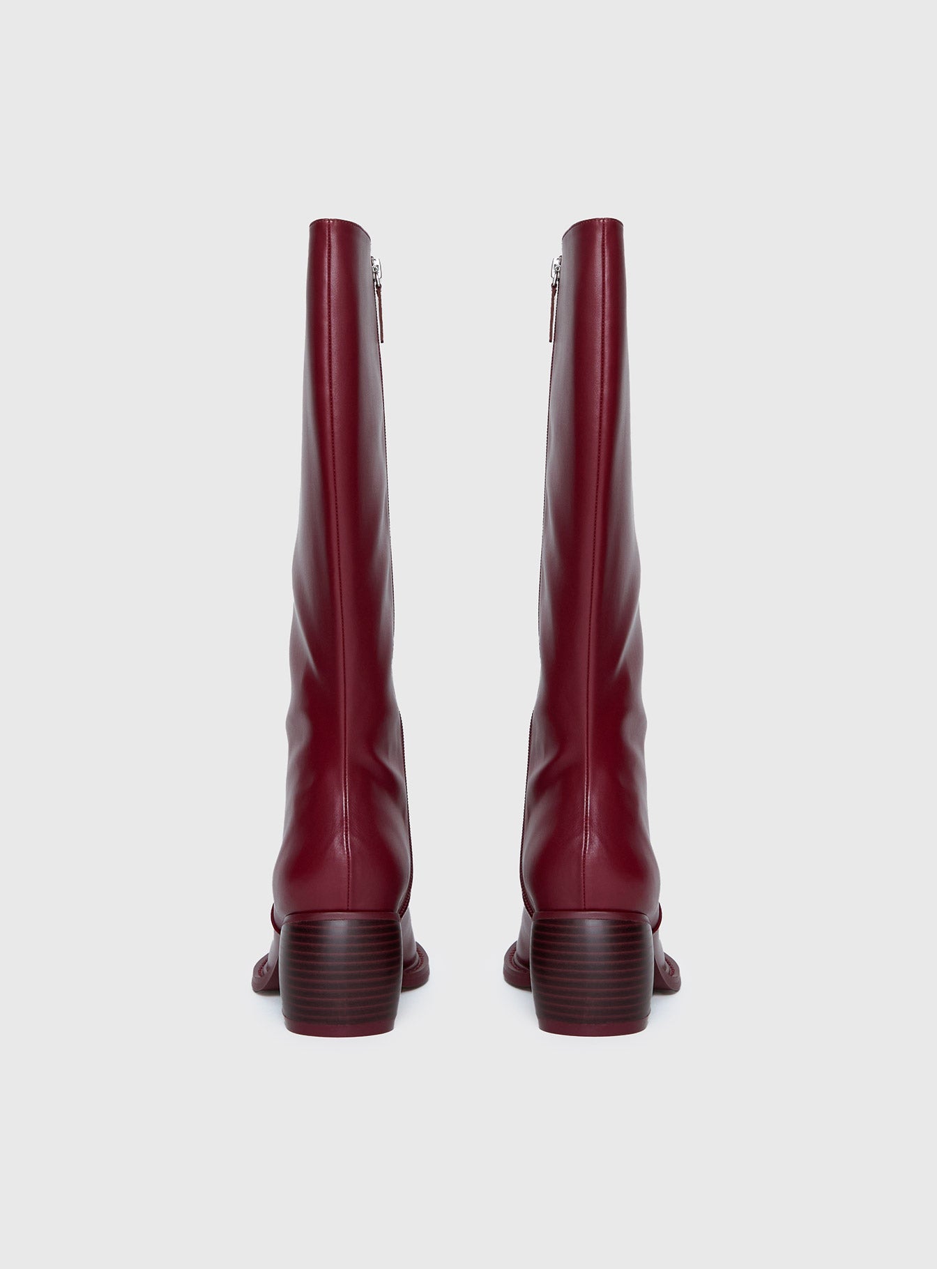 Ella Knee High Boots Burgundy