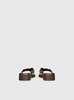 Paislee Stud Detail Sandals Brown