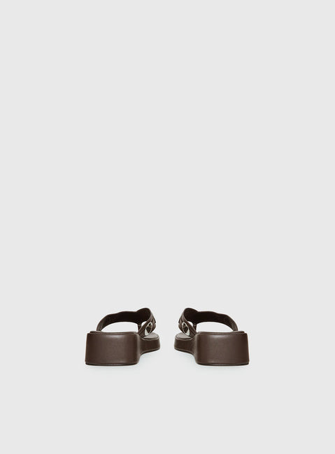 Paislee Stud Detail Sandals Brown
