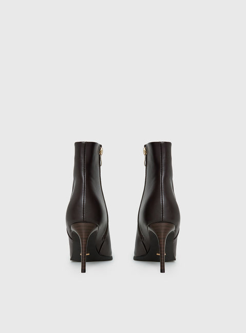 Billini Yordan Pointed Toe Ankle Boots Dark Cacao