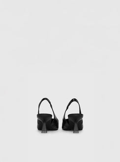 Denalia Pointed Toe Heels Black Matte