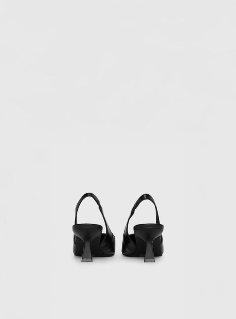 Denalia Pointed Toe Heels Black Matte