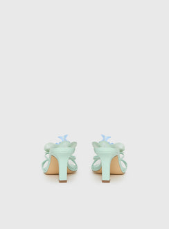 Azira Flower Detail Heels Blue