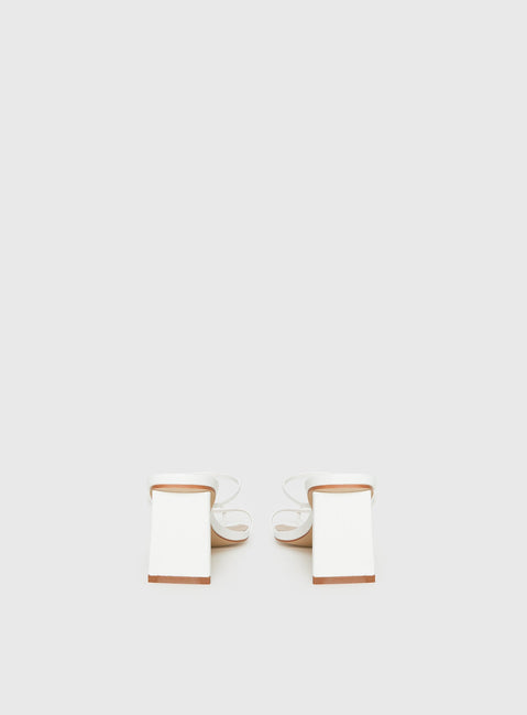 The Becka Heels White
