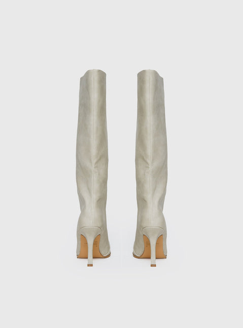 Cecil Knee High Boots Bone