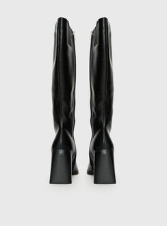 Renzo Knee High Boots Black