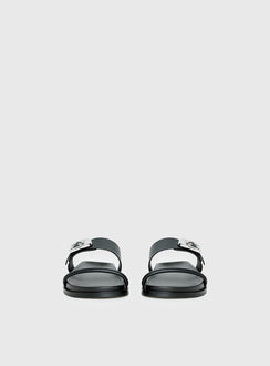 Worth It Buckle Detail Sandals Black