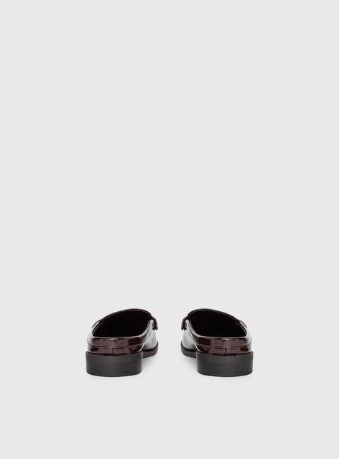 Therapy Atticus Faux Leather Slip On Loafers Cherry