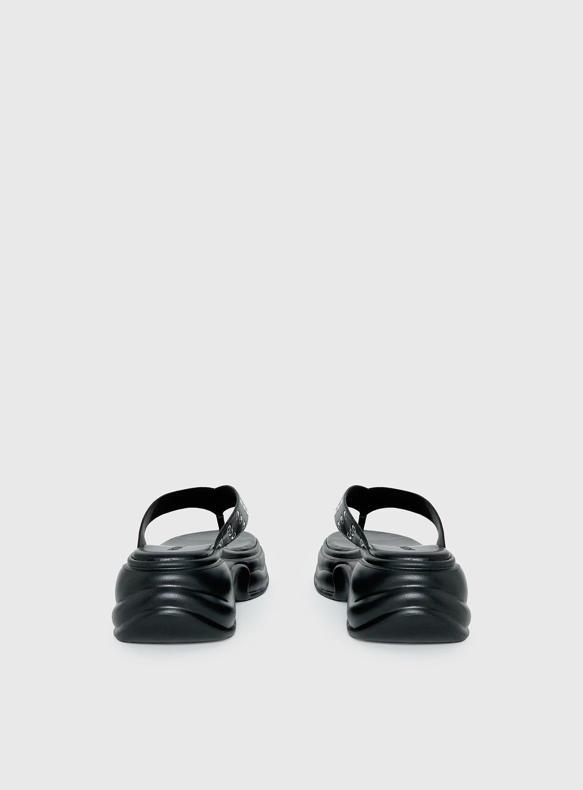 Fienna Platform Thong Sandals Black