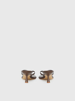 So Exclusive Snake Thong Heels Brown