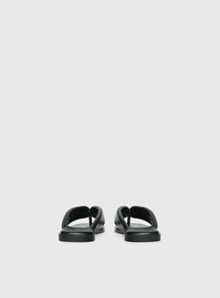 Rylin Puff Thong Sandals Black