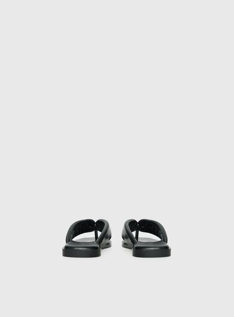 Rylin Puff Thong Sandals Black