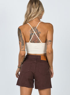 The Swalla Shorts Brown Denim