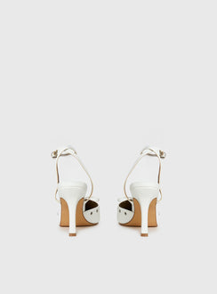 Nilah Pointed Toe Heels White