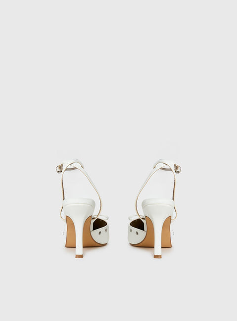 Nilah Pointed Toe Heels White