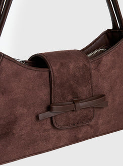 Scotlyn Shoulder Bag Faux Suede Brown