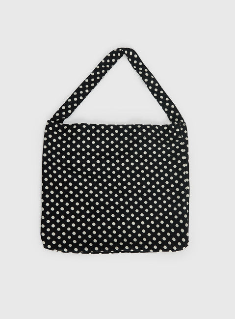 Tempting Tote Bag Black Polka