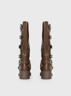 Buckle Down Boots Brown